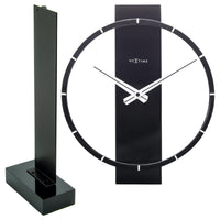 Table / Wall clock - 34 x 27 cm - Wood/Steel - 'Carl Small'