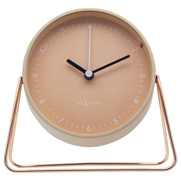 Table Alarm Clock 14x13x7cm - Silent - Metal - "Berlin Table"