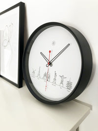 Wall clock -  30 cm - Plastic - 'Worldtour'