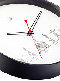 Wall clock -  30 cm - Plastic - 'Worldtour'