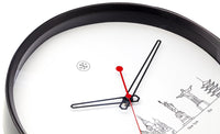Wall clock -  30 cm - Plastic - 'Worldtour'