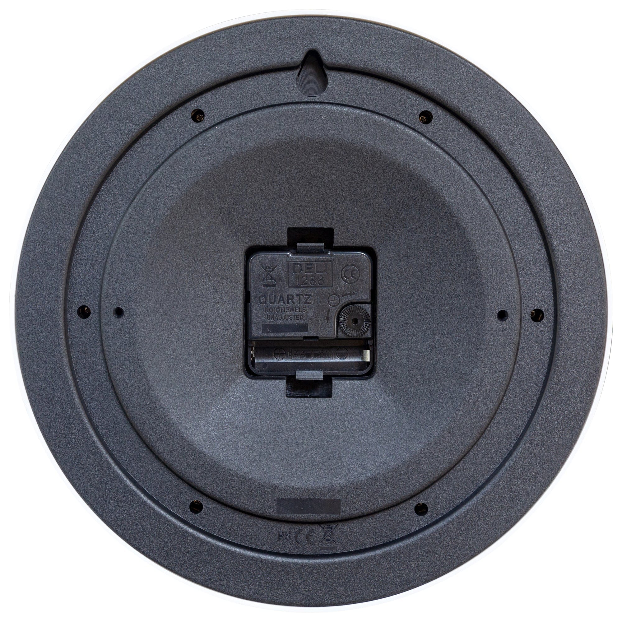 Wall clock 25.5cm - Silent - Plastic - "Robust"