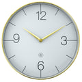 Wall clock 30.5cm-Silent-Gold/Chrome/Grey-Plastic-nXt 'Finesse'