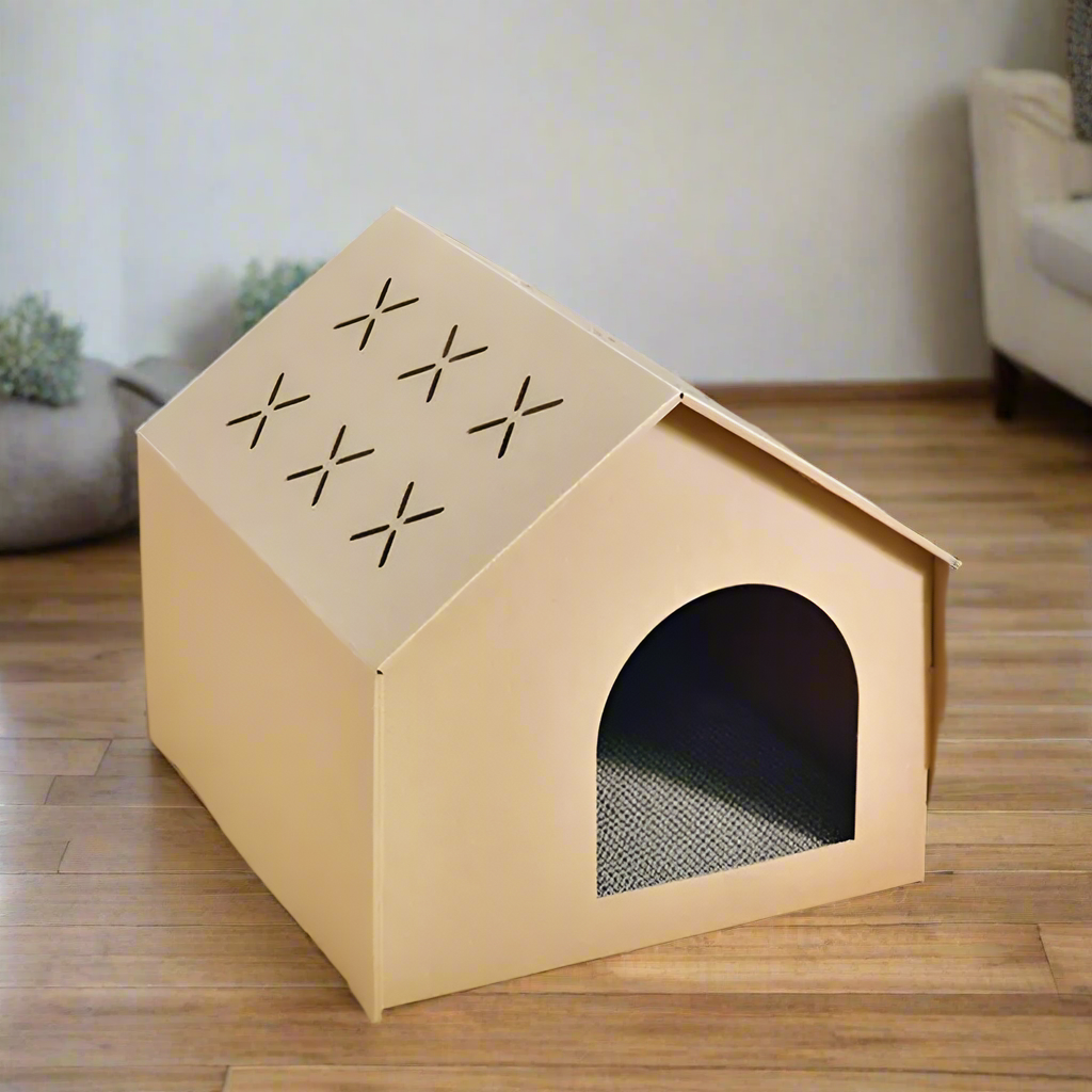 Kattenhuis van karton - Krab en speelhuisje voor katten