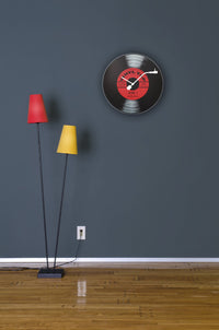 Wall clock - 43 cm - Glass - 'Vinyl Tap'