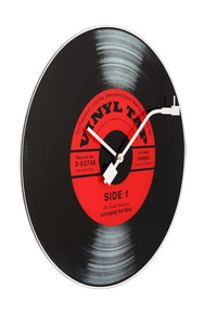 Wall clock - 43 cm - Glass - 'Vinyl Tap'
