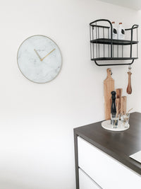 Wall clock -  40 cm - Glass / Metal - 'Marble'