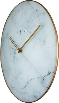 Wall clock -  40 cm - Glass / Metal - 'Marble'