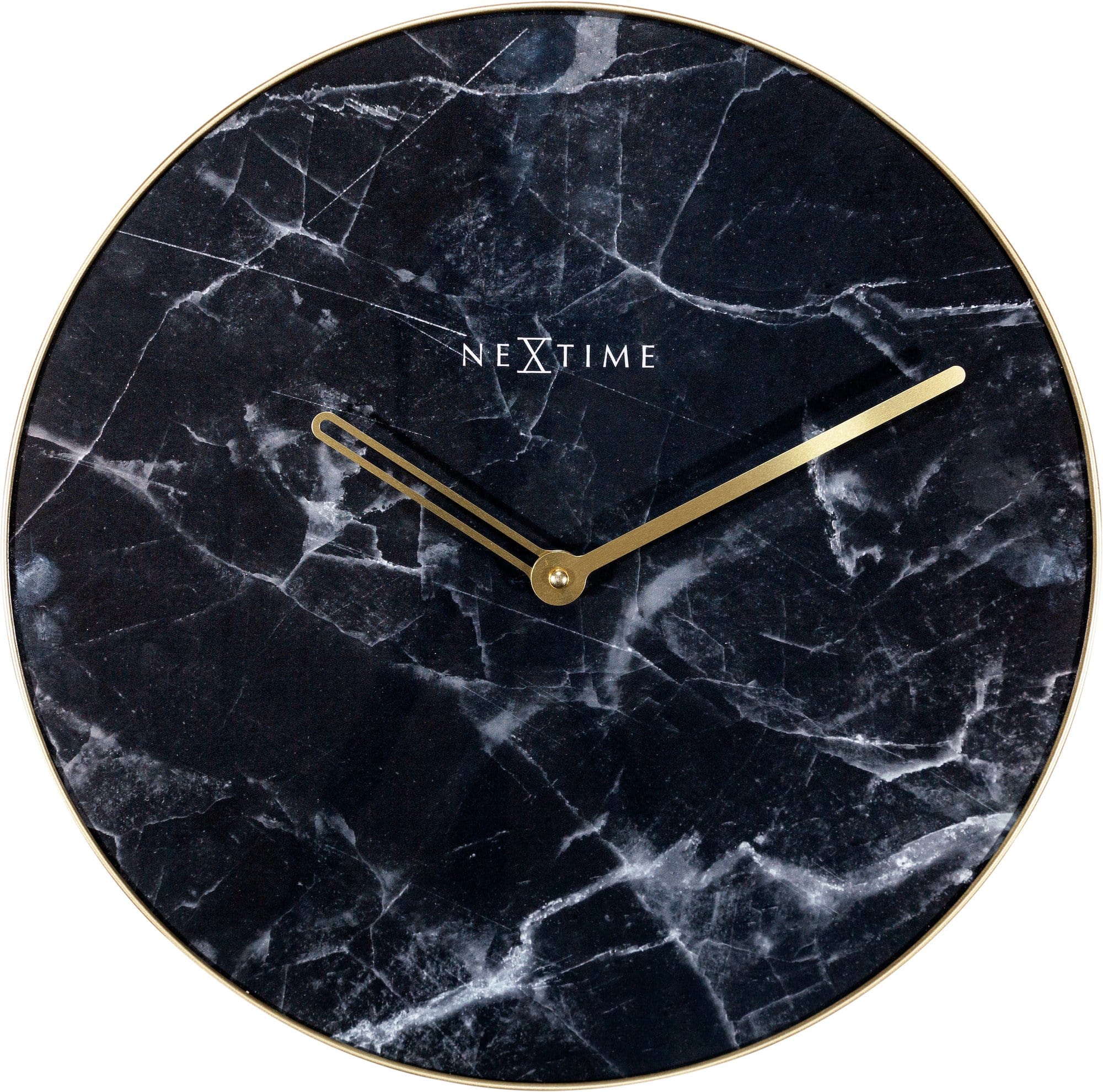 Wall clock -  40 cm - Glass / Metal - 'Marble'