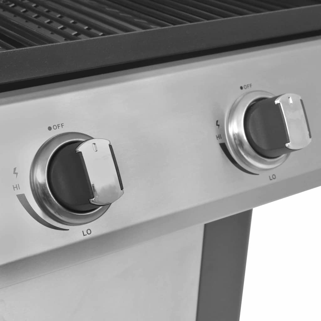 Gas Barbecue Grill Zilver Roestvrij Staal
