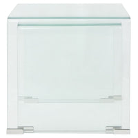 Bijzettafel Set 2-Dlg Transparant Gehard Glas
