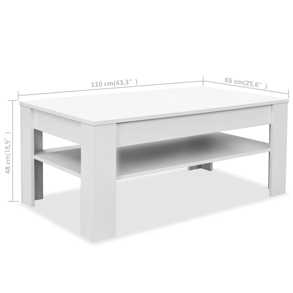 Salontafel 110X65X48 Cm Bewerkt Hout