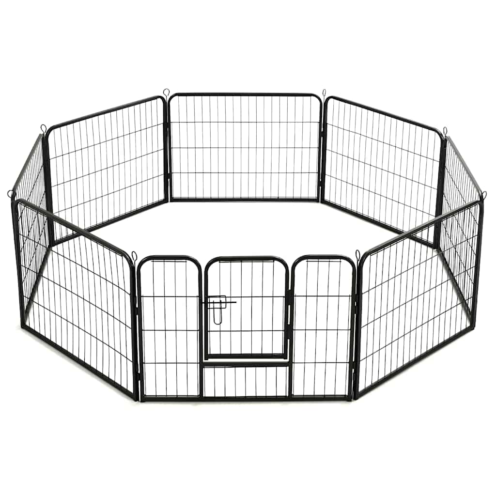 Hondenren Met 80X60 Cm Staal Zwart