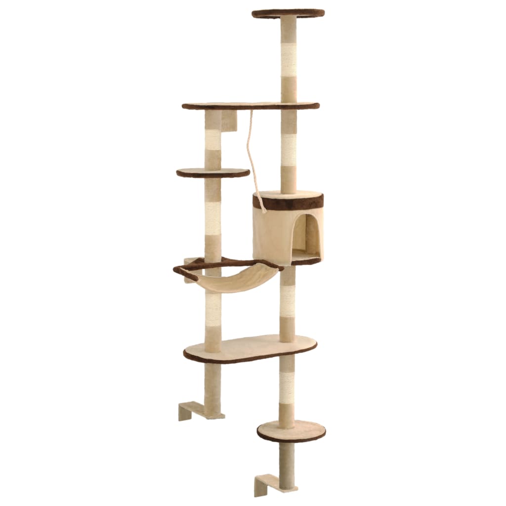 Kattenkrabpaal Met Krabpalen Wandmontage 194 Cm