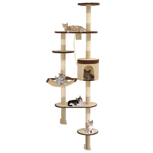 Kattenkrabpaal Met Krabpalen Wandmontage 194 Cm