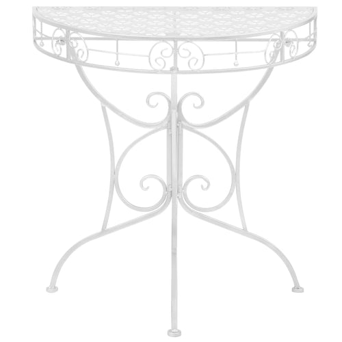 Bijzettafel Vintage Stijl Half Rond 72X36X74 Cm Metaal