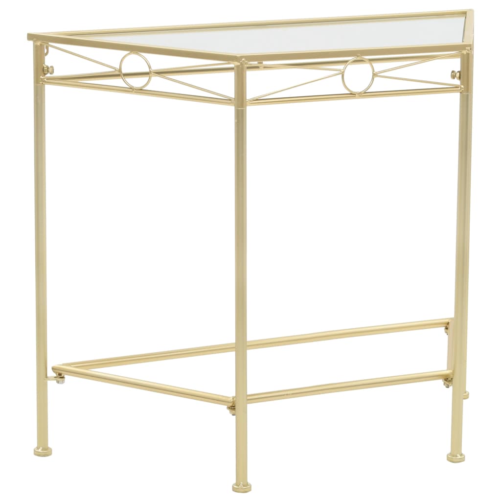 Bijzettafel In Vintage Stijl 87X34X73 Cm Metaal
