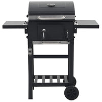 Houtskoolbarbecue Met Onderplank Zwart