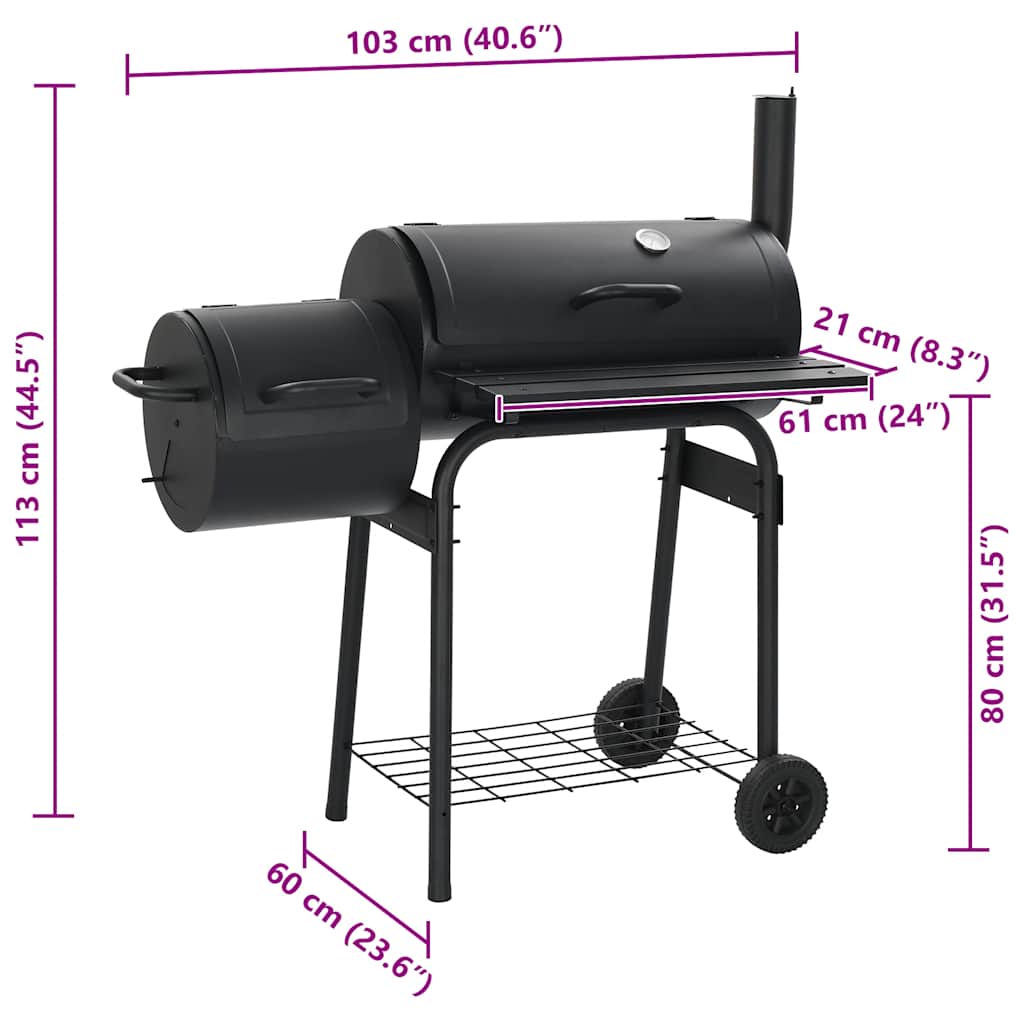 Rookbarbecue Houtskool Bruin