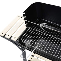 Houtskoolbarbecue Staand Met Wieltjes