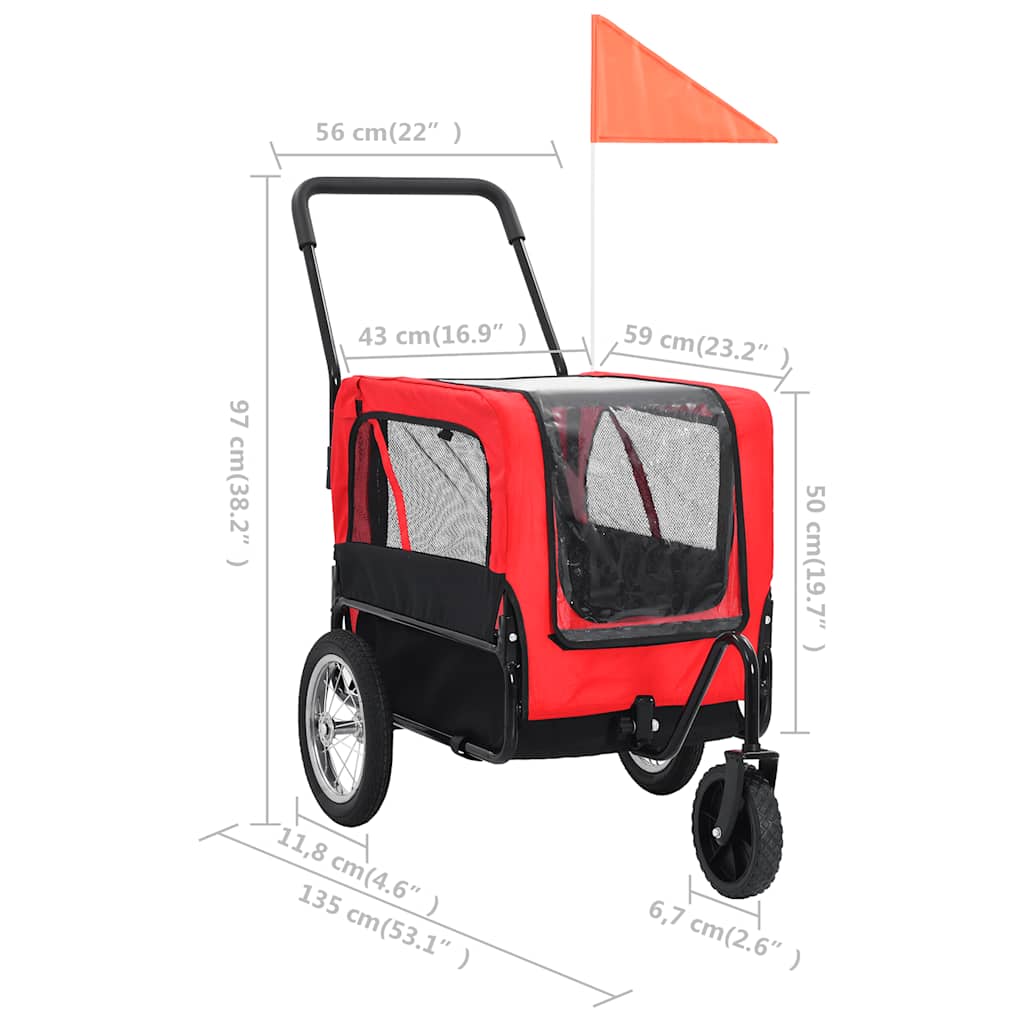 Huisdierenfietskar En Joggingbuggy 2-In-1
