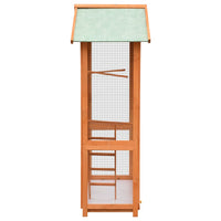 Vogelkooi 125,5X59,5X164 Cm Massief Grenen- En Vurenhout