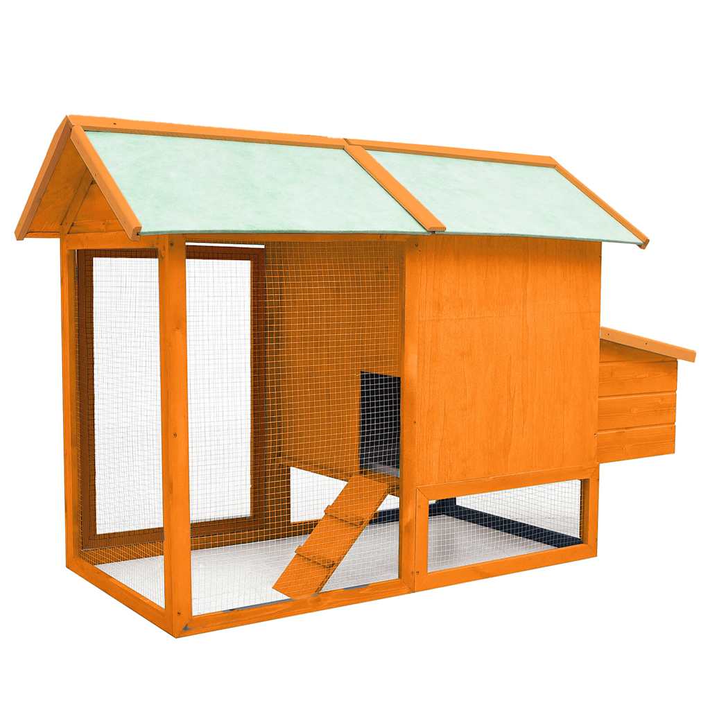 Kippenhok 170X81X110 Cm Massief Grenen- En Vurenhout