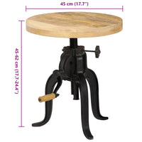 Bijzettafel 45X(45-62) Cm En Gietijzer