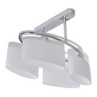 Plafondlamp Met Ellips Glazen Kapjes (4 X E14)