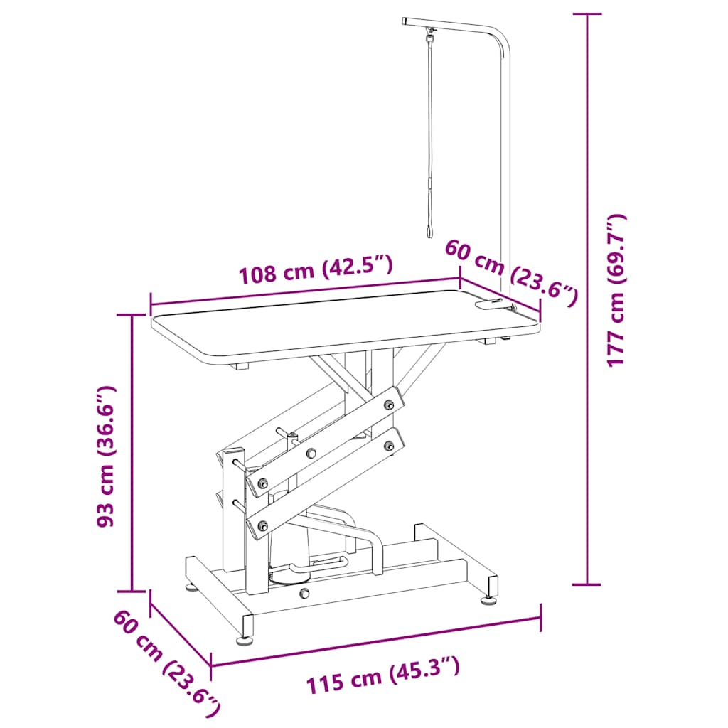Hydraulisch Verstelbare Trimtafel Met Aanlijnoptie