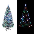Kerstboom Met Led En Standaard 150 Cm Glasvezel Wit