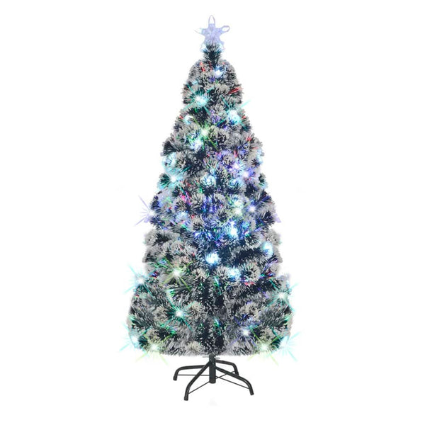 Kerstboom Met Led En Standaard 150 Cm Glasvezel Wit