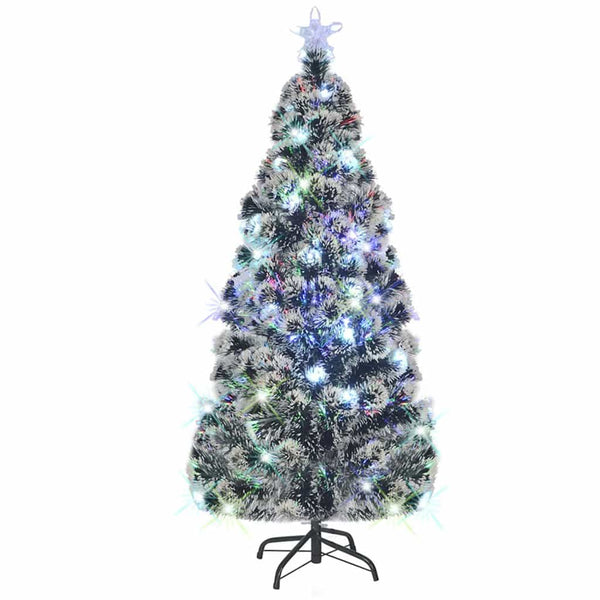 Kerstboom Met Led En Standaard 150 Cm Glasvezel Wit