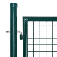 Dubbele Poort Met Deur 300X150 Cm Gepoedercoat Staal