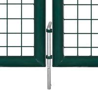 Dubbele Poort Met Deur 300X150 Cm Gepoedercoat Staal