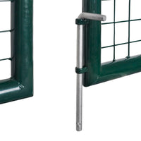 Dubbele Poort Met Deur 300X150 Cm Gepoedercoat Staal
