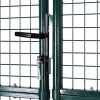 Dubbele Poort Met Deur 300X150 Cm Gepoedercoat Staal