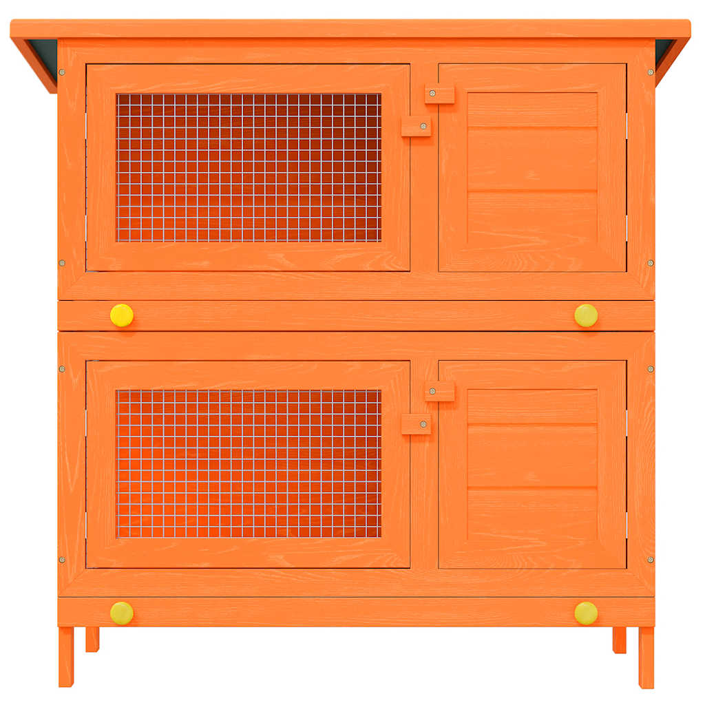 Buitenkonijnenhok Voor Kleine Huisdieren, 4 Deuren, Hout