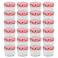 Jampotten Met Met Rode Deksels 110 Ml Glas