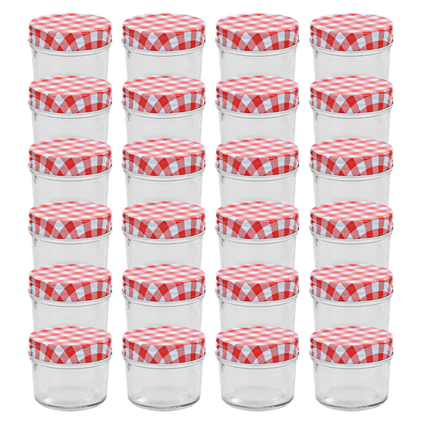 Jampotten Met Met Rode Deksels 110 Ml Glas