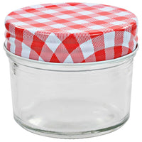 Jampotten Met Met Rode Deksels 110 Ml Glas
