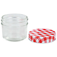 Jampotten Met Met Rode Deksels 110 Ml Glas