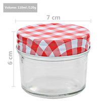 Jampotten Met Met Rode Deksels 110 Ml Glas