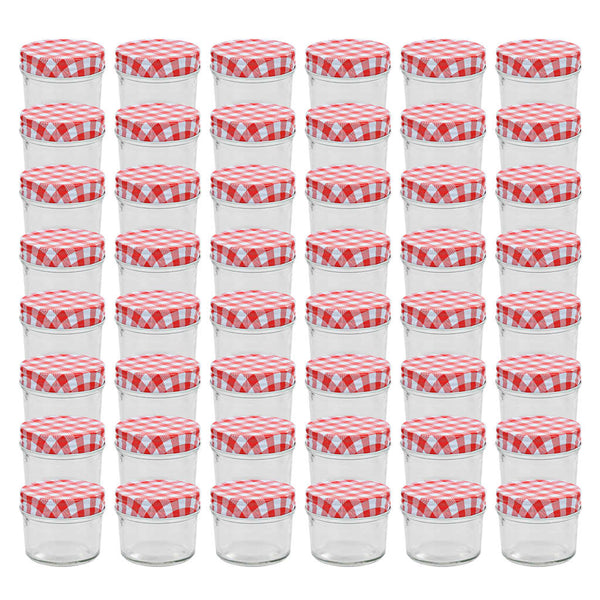 Jampotten Met Met Rode Deksels 110 Ml Glas