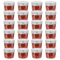 Jampotten Met Met Rode Deksels 110 Ml Glas