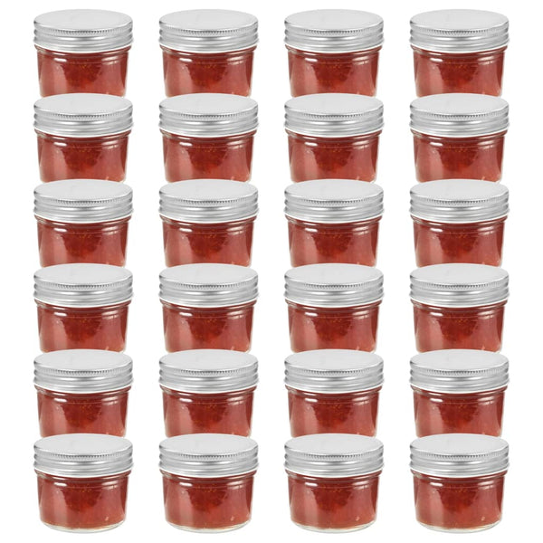 Jampotten Met Met Rode Deksels 110 Ml Glas
