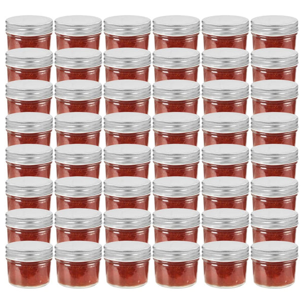 Jampotten Met Met Rode Deksels 110 Ml Glas