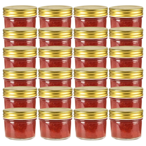 Jampotten Met Met Rode Deksels 110 Ml Glas