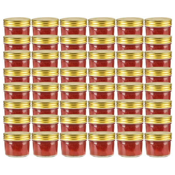 Jampotten Met Met Rode Deksels 110 Ml Glas