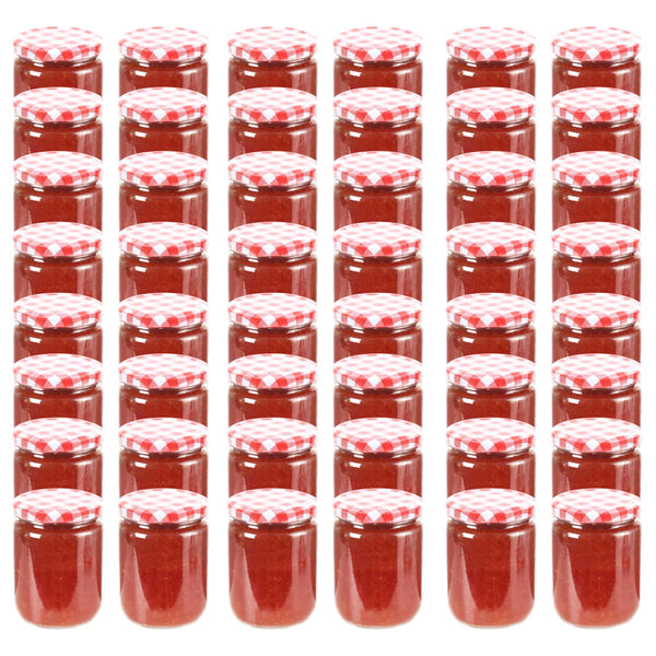 Jampotten Met Met Rode Deksels 230 Ml Glas